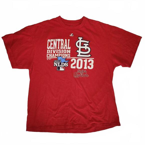 St. Louis Cardinals 2013 NL Central Division Champions T-Shirt Size XL - Picture 1 of 5